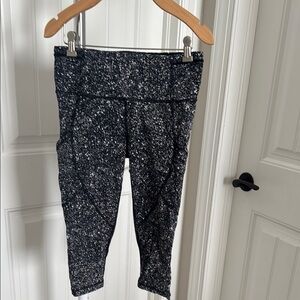 Lululemon Black and White Speckled Leggings